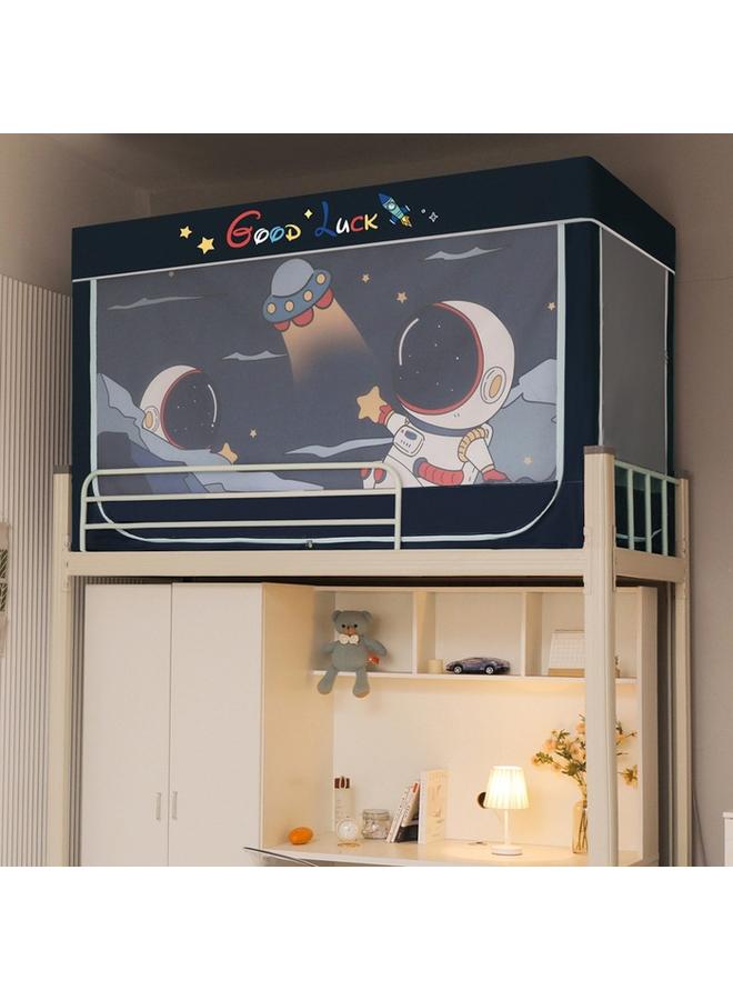 Bluejw Girls' Student Mosquito Net Dormitory Bed Curtain Integrated Dormitory Upper Bed Curtain Circumference Curtain Lower Bed Retractable Curtain Universal - Image 1