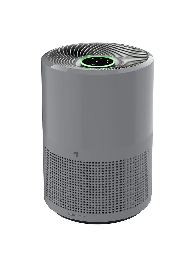 Sharper Image Sharper Image PURIFY 9 Whole Room Air Cleaner with True HEPA Filtration Activated Carbon Filter Visual Air Quality Indicator for Home Bedroom and Office 