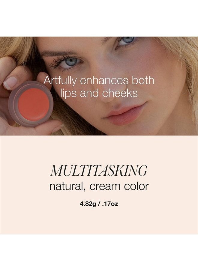 RMS Beauty - Lip2Cheek - Organic Multi-Tasking Cream Makeup Provides Natural Skin Tint as Blush, Lip & Cheek Stain, Lipstick - Smile (0.17 Ounce) - Image 1