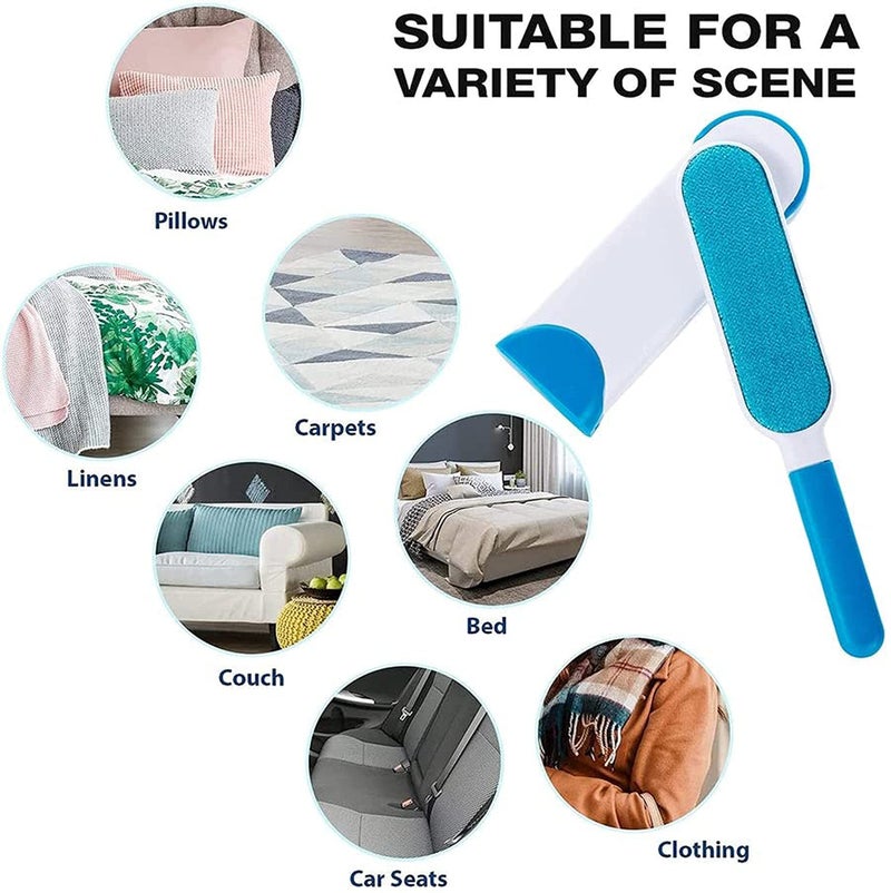 Amour pet Hair Remover Brush Double-Sided lint Brush with self-Cleaning Base Great for Furniture Clothing Carpets linens Pillows car Seats and More - Image 2