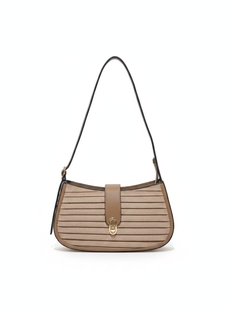 Jeans leather crossbody bag, shoulder bag with a connected strap and modern design. - Image 2
