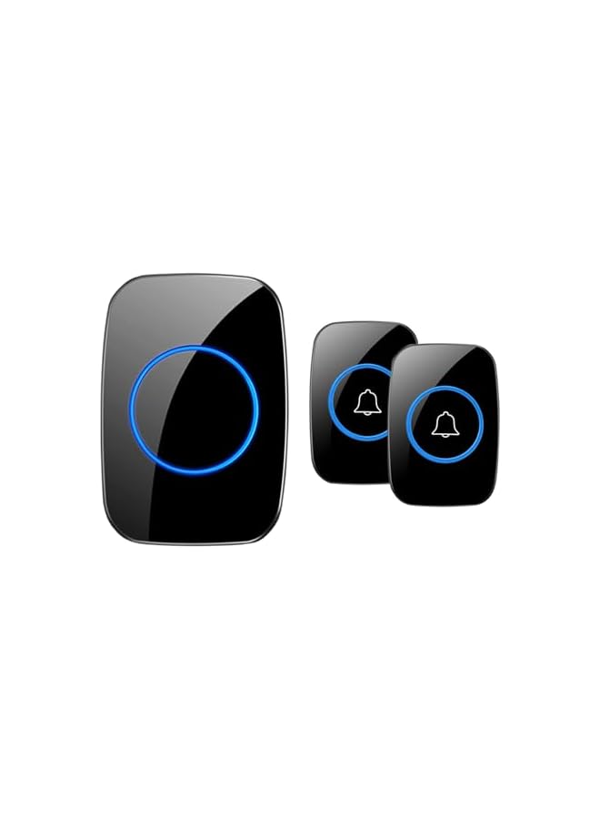 promass Doorbell Kits Wireless, Door Bell Kits with LED Flash, Plug-in Receiver,Waterproof Push Button 5 Levels Volume, 60 Chimes, Door Entry Bell for Home Office Classroom Hotel - Image 2