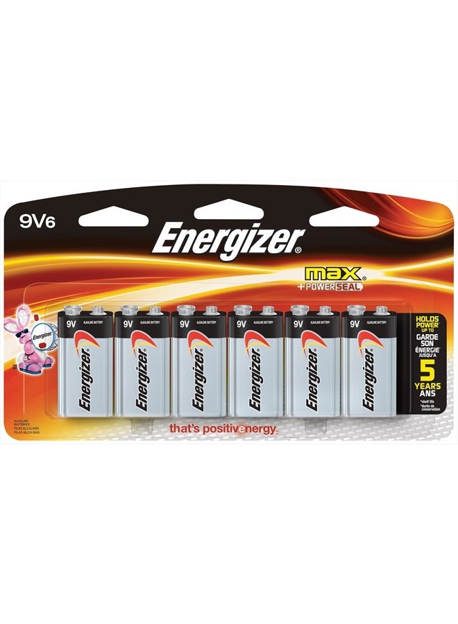 Energizer 9V Alkaline Batteries, 6 Count 