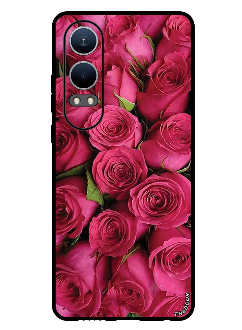 Theodor Protective Case Anti Scratch Shock Proof Bumper Cover For Oppo K12x (China) Pink Roses - Image 1