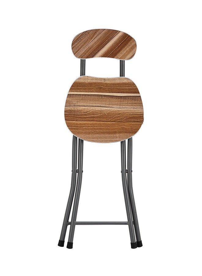 لوازم كرسي قابل للطي مع مسند ظهر - خشبي داكن - كرسي خشبي قابل للطي بتصميم موفّر للمساحة وسهل الحمل، مناسب للدراسة، والصلاة، وتناول الطعام، واستقبال الضيوف، والاستخدام في المنزل أو المكتب أو المدرسة أو الشقق الصغيرة - Image 5