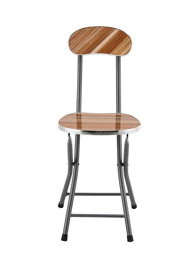 لوازم كرسي قابل للطي مع مسند ظهر - خشبي داكن - كرسي خشبي قابل للطي بتصميم موفّر للمساحة وسهل الحمل، مناسب للدراسة، والصلاة، وتناول الطعام، واستقبال الضيوف، والاستخدام في المنزل أو المكتب أو المدرسة أو الشقق الصغيرة - Image 3