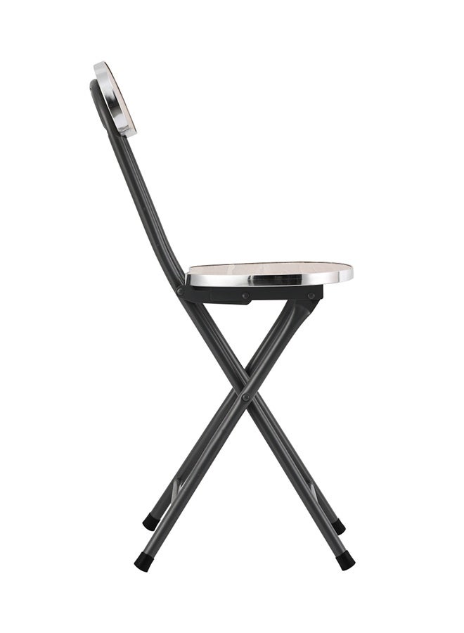 لوازم كرسي قابل للطي مع مسند ظهر - خشبي داكن - كرسي خشبي قابل للطي بتصميم موفّر للمساحة وسهل الحمل، مناسب للدراسة، والصلاة، وتناول الطعام، واستقبال الضيوف، والاستخدام في المنزل أو المكتب أو المدرسة أو الشقق الصغيرة - Image 4