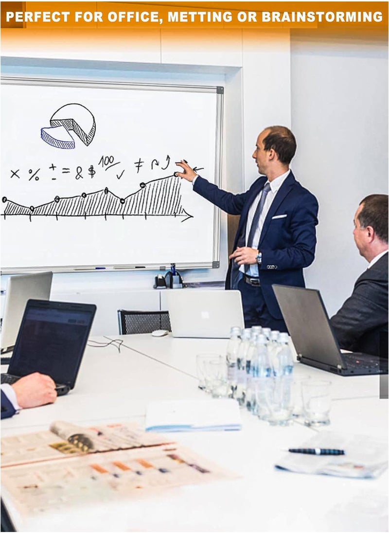 DBLEW Dry Erase Whiteboard for Wall 120 x 90 cm Magnetic White Writing Board with Aluminum Frame, Pen Tray & Wall Mount Kit, Smooth Writing Surface, Easy to Clean Ideal for Office, School, Home, Teaching & Planning Presentations  - Image 5