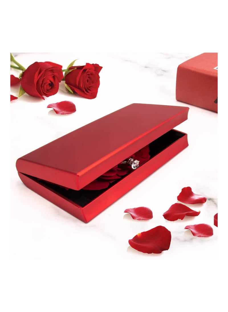 SYOSI - Rose Flower Engagement Ring Box, Blooming Rose Ring Box Surprise Jewelry Storage Holder for Woman as Proposal Engagement Wedding Ring Jewelry Gift Case in Valentine's Day & Anniversary - Image 1