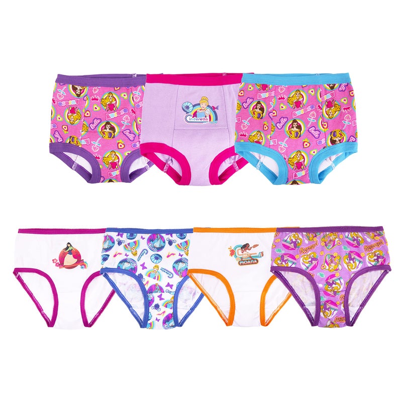 Disney Princess Potty Training Pants include Success Chart & Stickers with Cinderella, Belle, Moana & more in sizes 2T, 3T, 4T - Image 1