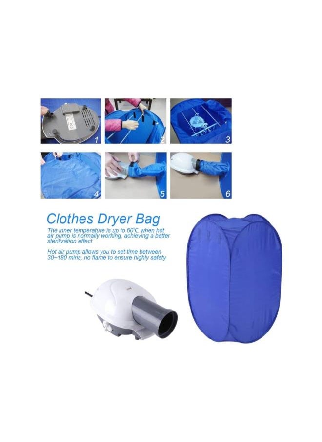 Generic - Electric Clothes Dryer, 800W Vent-less Portable Electric Air Clothing Drying Machine Fast Dryer Fold-able Fast Garment Dryer Heater for Home Dormitory Travelling 19.69 x 19.69 x 35.43inch US Plug - Image 1