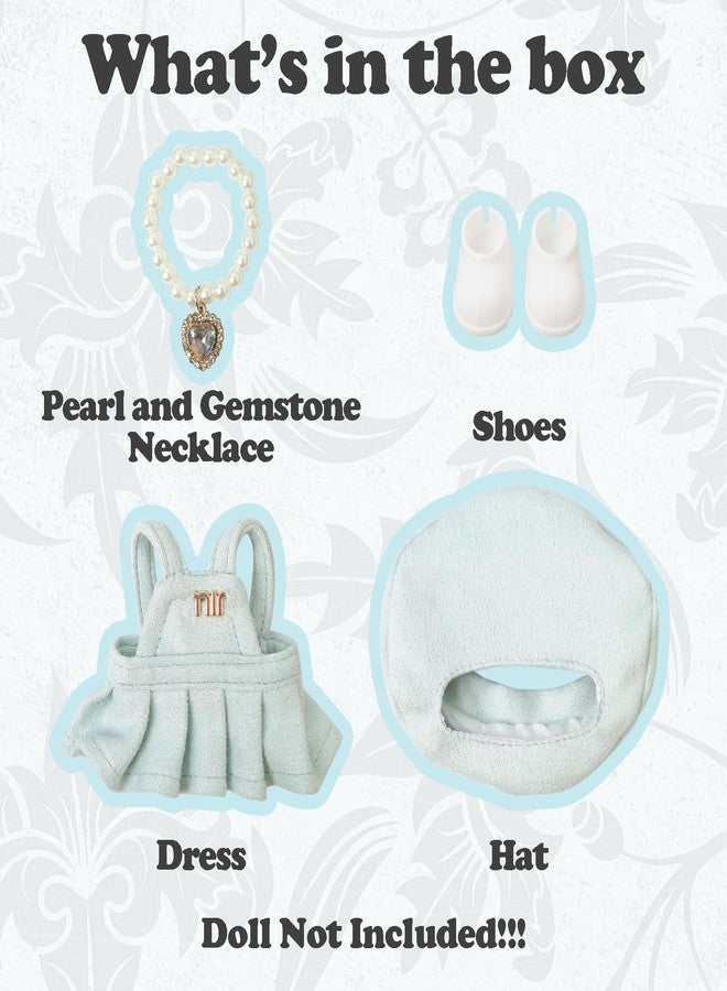NEOVISTA Clothes Compatible with LABUBU Doll - 4PCS Frosted Mint Set, 17cm Doll Clothes Designer Outfit for Campus Classic Theme, Chic Stylish Accessories for Labubu, No Doll (Paris Mint Frost) - Image 2