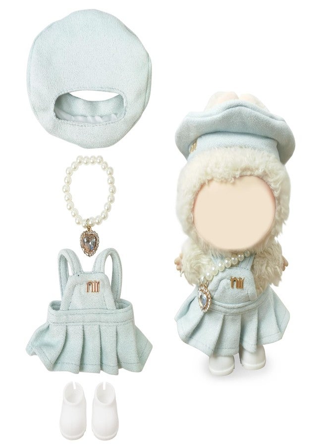 NEOVISTA Clothes Compatible with LABUBU Doll - 4PCS Frosted Mint Set, 17cm Doll Clothes Designer Outfit for Campus Classic Theme, Chic Stylish Accessories for Labubu, No Doll (Paris Mint Frost) - Image 1