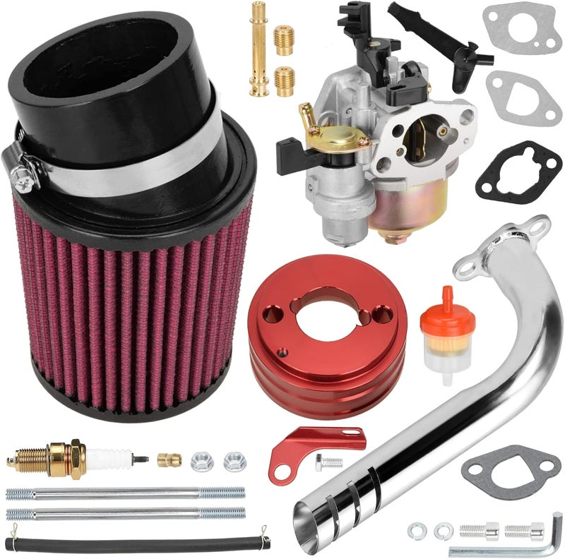FVRITO High Performance Carburetor Filter Jet Adapter and Exhaust Pipe Stage 2 Kit for Hemi Predator Engines - Image 1