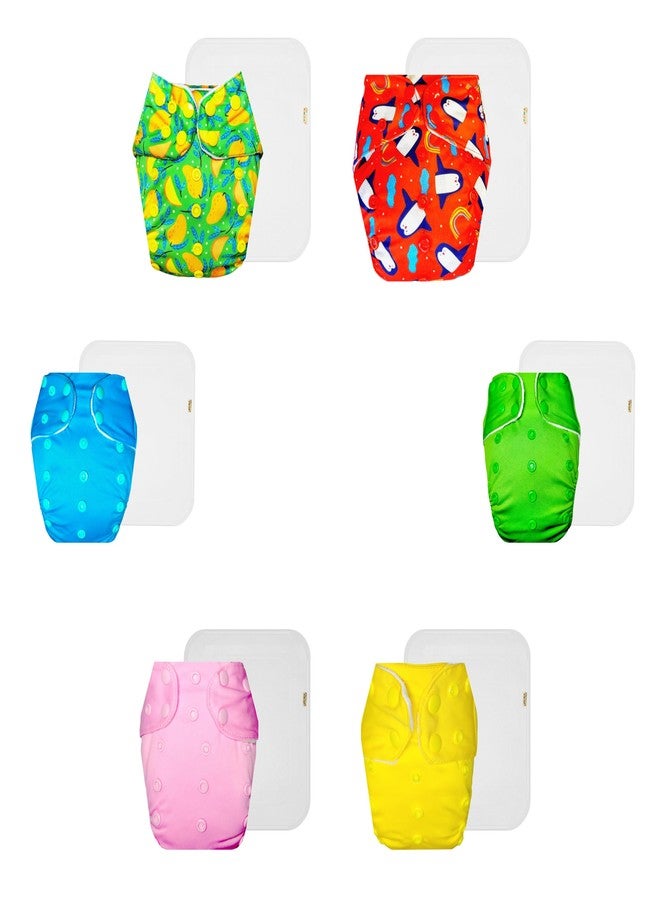 حفاضات دمبلدو القماشية الممتازة مع حشوة قطنية (عبوة من 6 قطع) | ناعمة ولطيفة | تسمح بمرور الهواء | سريعة الجفاف | مصممة من قبل الأمهات | من 3 أشهر إلى 3 سنوات | للجنسين - Image 1