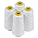 ThreadNanny 4 Large Cones (3000 Yards Each) of Polyester Threads for Sewing Quilting Serger White Color from Threadnanny - Image 2