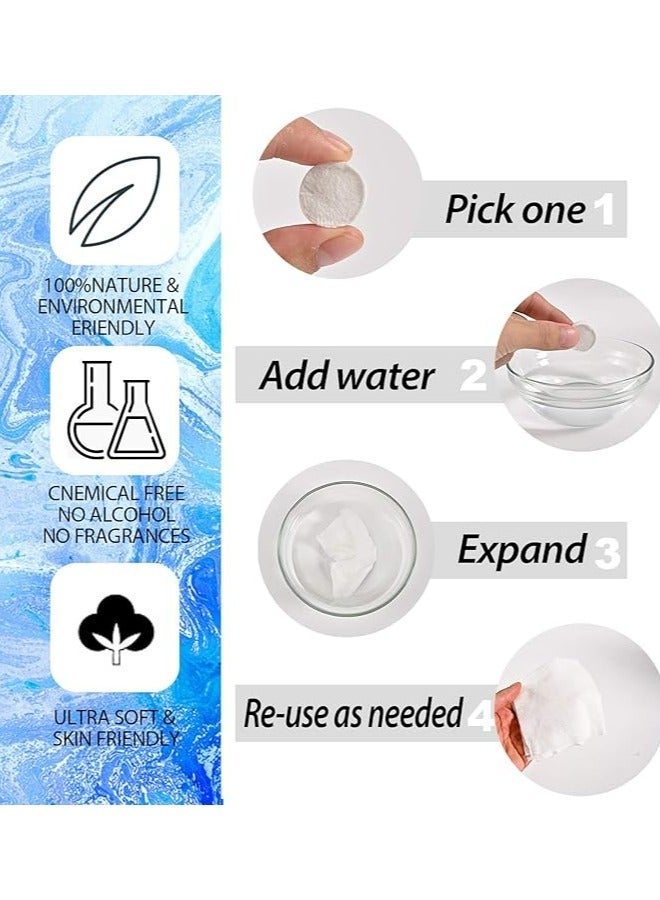 Fanski 35 Pack Compressed Towels Tablets, Disposable Face Compressed Towels, 8x8.7 Inches Soft Wipe Face Washcloths, Portable Coin Tissue for Outdoor Travel Camping Sport Hotel Beauty Salon - Image 4