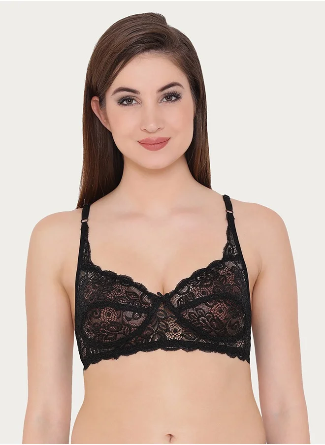 كلوفيا Clovia Pack of 2 Lace Non-Padded Non-Wired Full Coverage Bra