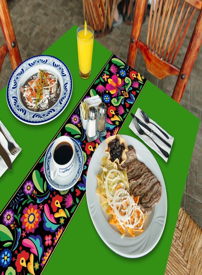 Oudain 6 Pcs Fiesta Tablecloth 108 x 54 Inch Plastic Tablecover Mexican Waterproof Tablecloth Disposable Table Cover for Taco Night Festive Mexican Fiesta Wedding Party Decoration (Multicolor) - Image 5