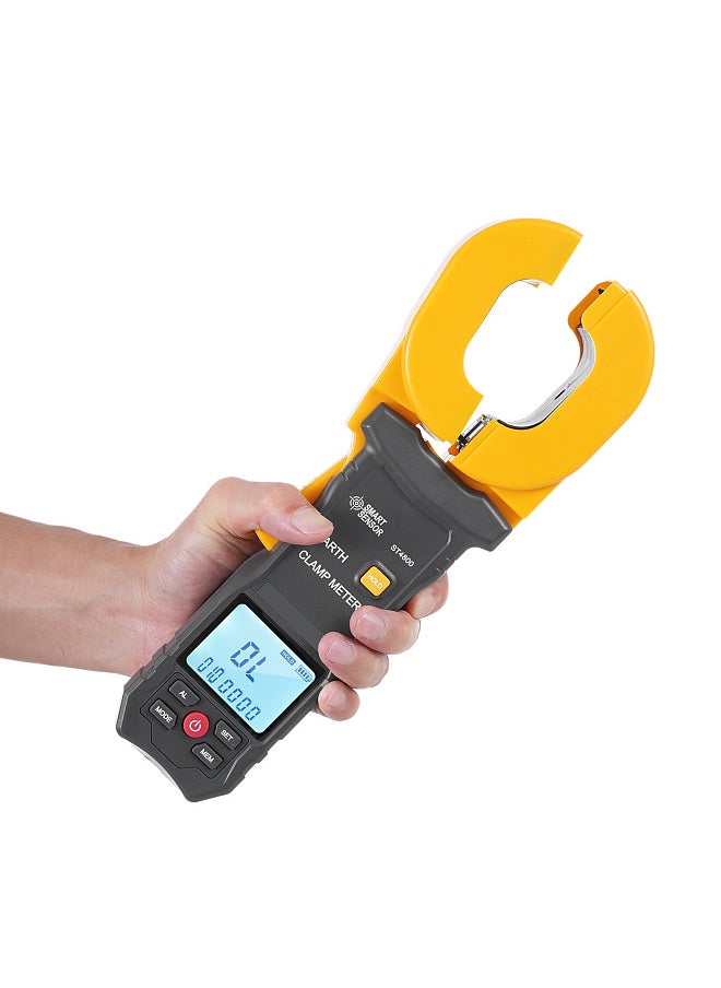 SMART SENSOR - Ground Earth Resistance Tester 0.01-1200Ω 500 Groups Data Storage Multifunction Digital Clamp Meter with LCD Display 0mA-30A Alarm Clamp Ammeter for Electric Power Telecommunications - Image 1