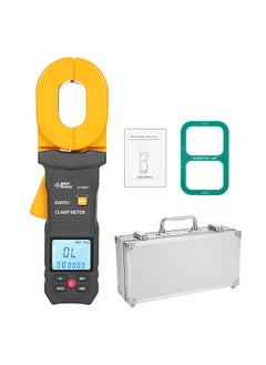 Ground Earth Resistance Tester 0.01-1200Ω 500 Groups Data Storage Multifunction Digital Clamp Meter with LCD Display 0mA-30A Alarm Clamp Ammeter for Electric Power Telecommunications