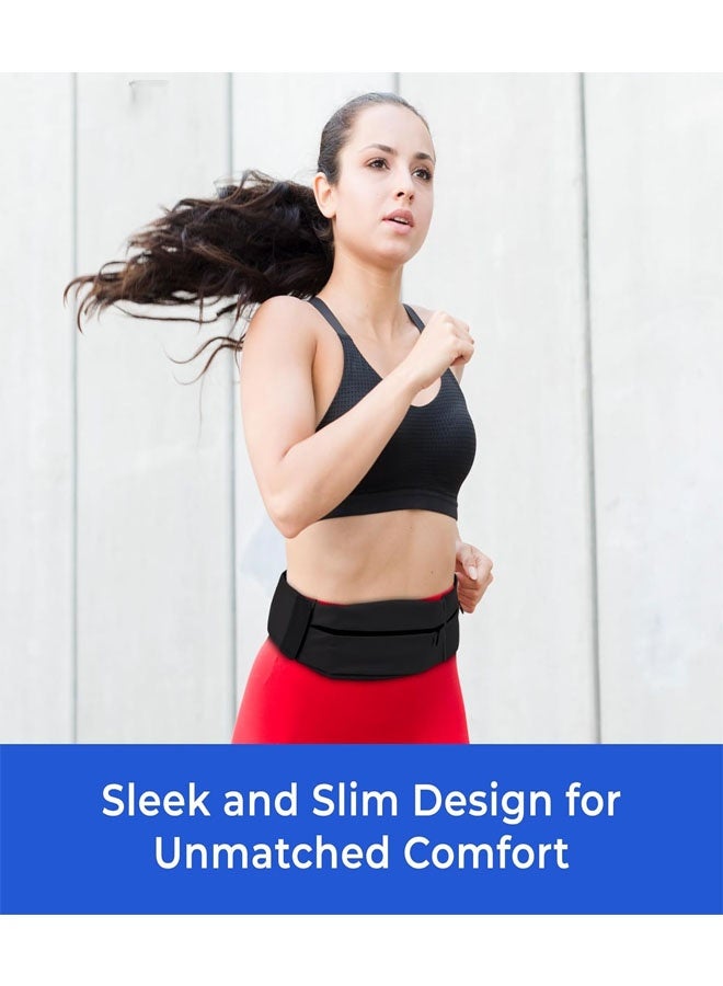 Bukela Ultra Slim Running Belt for Adults, Adjustable and Breathable Running Fanny Pack Water Proof Money Belt Running Waist Pack with Phone & Water Bottle Holder for Jogging Cycling Hiking - Image 2
