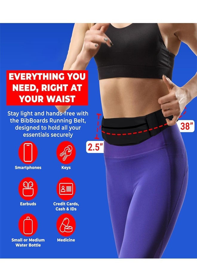 Bukela Ultra Slim Running Belt for Adults, Adjustable and Breathable Running Fanny Pack Water Proof Money Belt Running Waist Pack with Phone & Water Bottle Holder for Jogging Cycling Hiking - Image 5