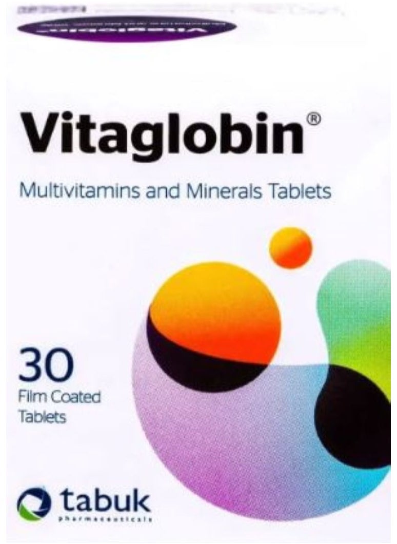 Tabuk Pharmaceuticals - Vitaglobin Multivitamin & Minerals 30 Tablets - Image 1