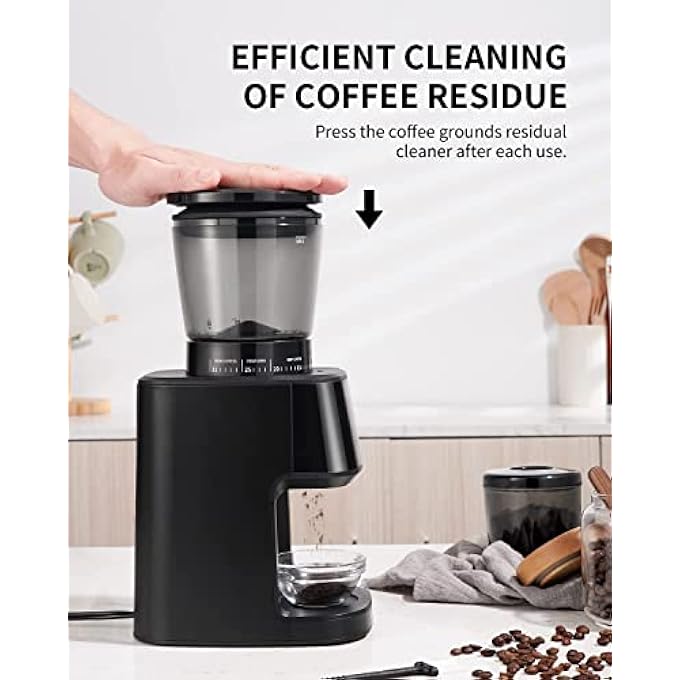 Dxmocos Conical Burr Coffee Grinder With Digital Timer Display Electric Coffee Bean Grinder With 31 Precise Settings For EspressoDripPour OverCold BrewFrench Press Matte Black - Image 5