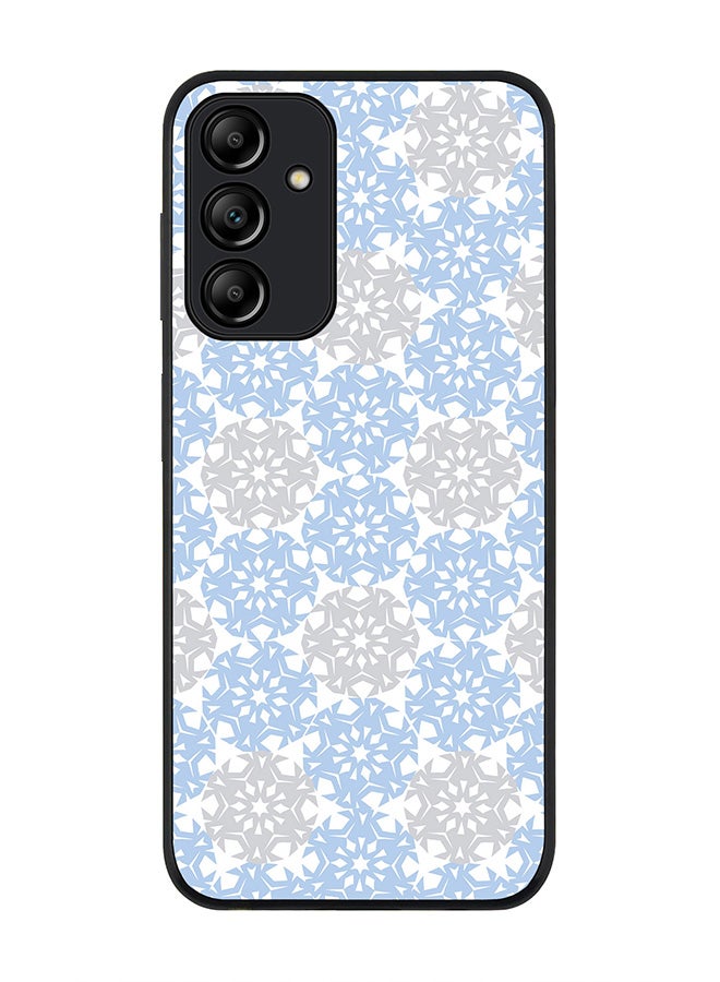 Stylizedd Rugged Black edge case for Samsung Galaxy A15 / A15 5G, Slim fit Soft Case Flexible Anti Drop TPU Gel Thin Cover- Frozen Snowflakes - Image 1