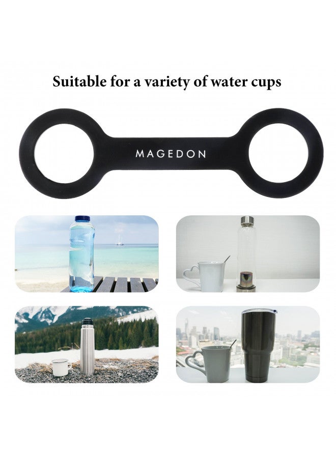 MAGEDON (2 pack) Water Bottle Carrier Grip,Water Handle Grip,Cup Strap, soft band holder strap makes any bottle handheld. For Running Bike, gym or jogging - Image 4