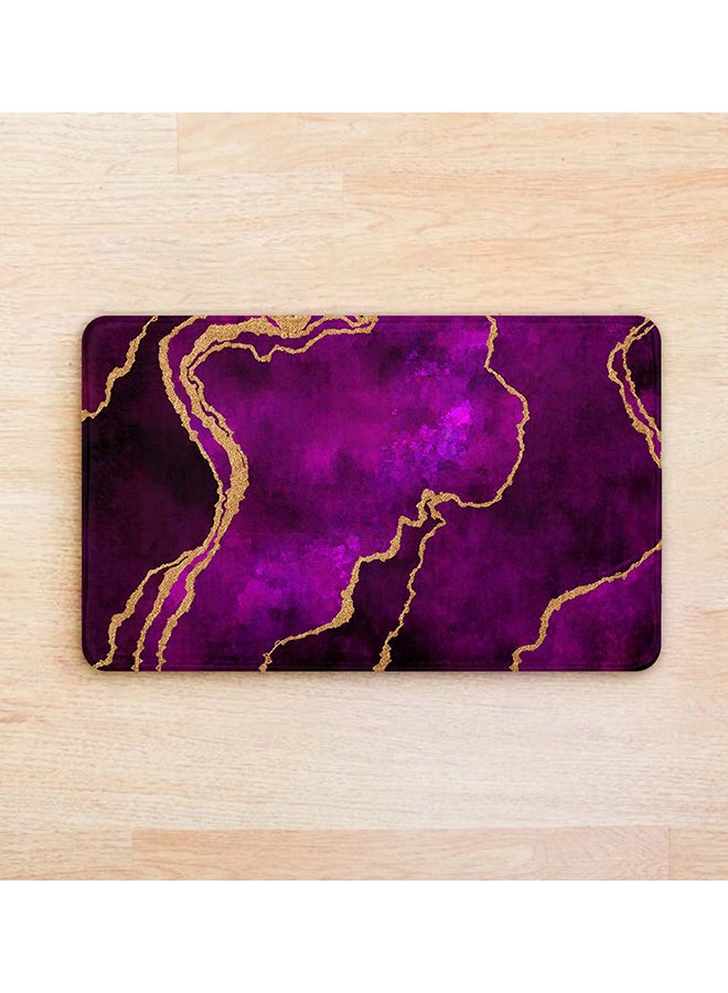 ريزاريز سجادة باب تجريدية أرجوانية فائقة النعومة فائقة النعومة مانعة للانزلاق قابلة للغسل، 50 × 80 سم - Image 2