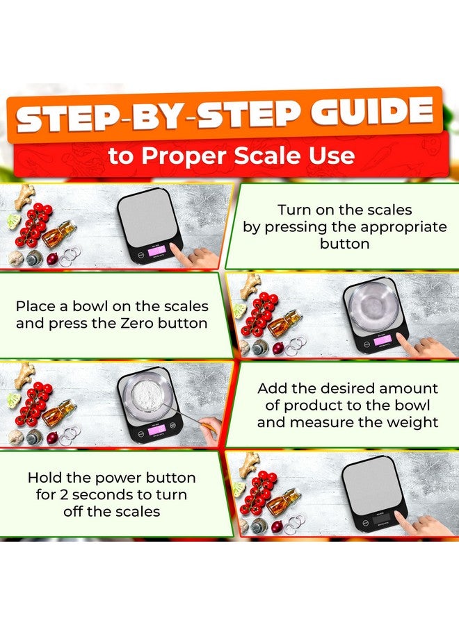 DIMROM 11lb/5kg Digital Food Scales for Kitchen - Kitchen Scale for Sourdough Bread Digital Kitchen Scale Weight Scale for Food - Kitchen Scales for Food - Image 5