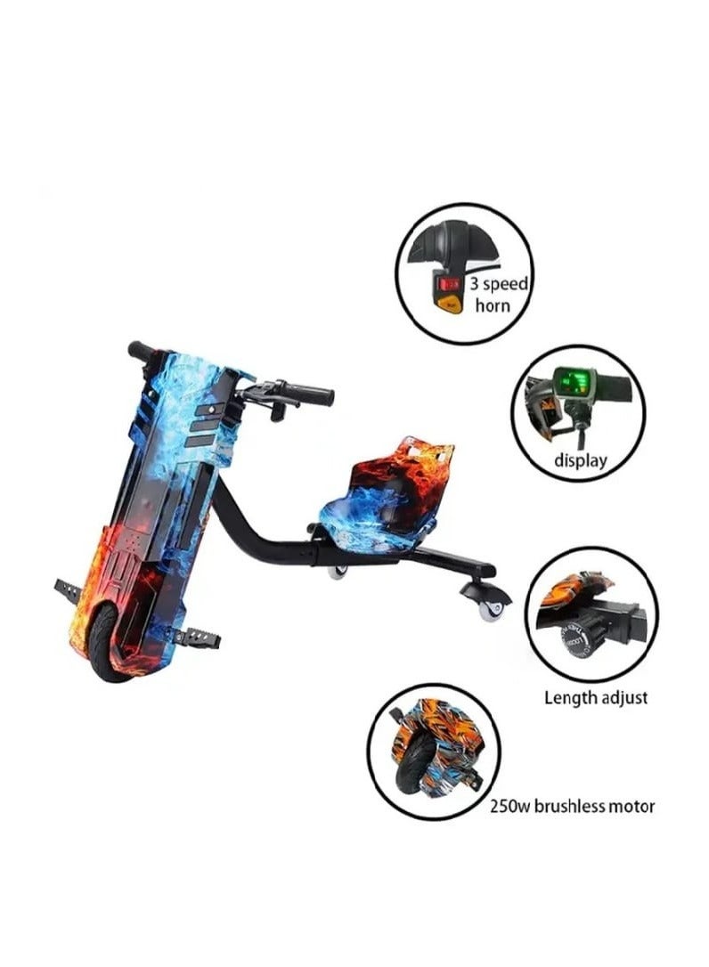 وينر سكاي سكوتر كهربائي 3 عجلات، دوران 360 درجة مع ضوء - Image 2