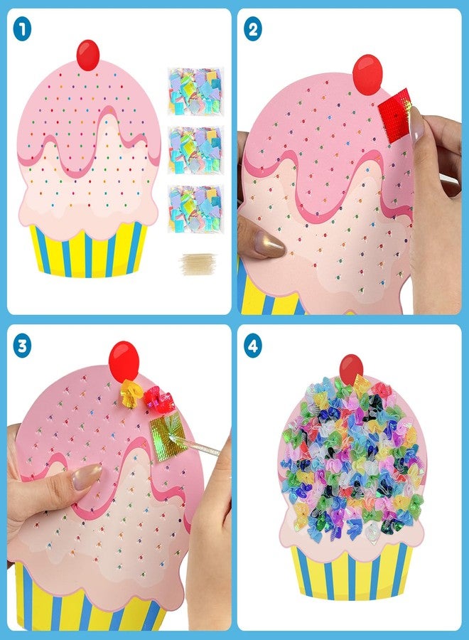 Cinrobiye 24 Set 100 Days of School Craft Kit 100th Day of School Poking Craft Kit DIY Count to 100 Foam Poke-in Fabric Art Set for School Classroom Party Decorations Creative Activities Supplies - Image 3