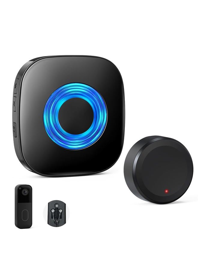 Bistee Wireless Doorbell Chime - Compatible with Blink video Doorbell (1st gen)/(2nd gen) /Wired chime with Wired Transmitter (Black) - (1 Video Doorbell Extender 1 Receiver) - Image 1