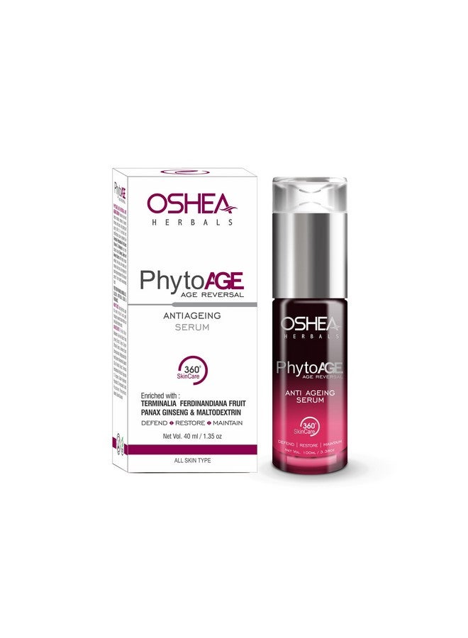 Oshea Herbals PhytoAge Age Reversal Anti Ageing & Brightening Face Serum for All Skin Types | Reduce Wrinkles, Skin Redness & Enhance Skin Radiance - 40ml - Image 1