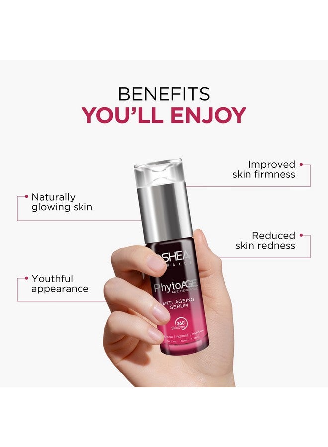 Oshea Herbals PhytoAge Age Reversal Anti Ageing & Brightening Face Serum for All Skin Types | Reduce Wrinkles, Skin Redness & Enhance Skin Radiance - 40ml - Image 4