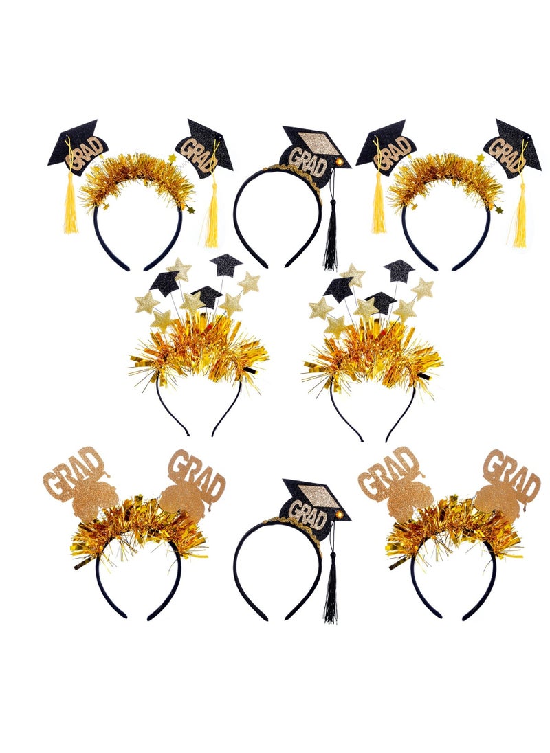 Generic 8 Pack Graduation Hat, Graduation Hairpin, Graduation Cap Class, Graduation Party Decorations Supplies, Suitable for Graduation Parties And Ceremonies (4 Styles*2)  - Image 1