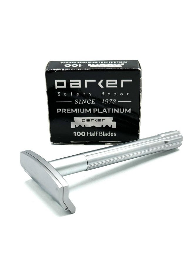 باركر سيفتي رازور ماكينة حلاقة آمنة ذات حافة واحدة من Parker SoloEdge من شركة Parker Safety Razor (مع شفرات) 