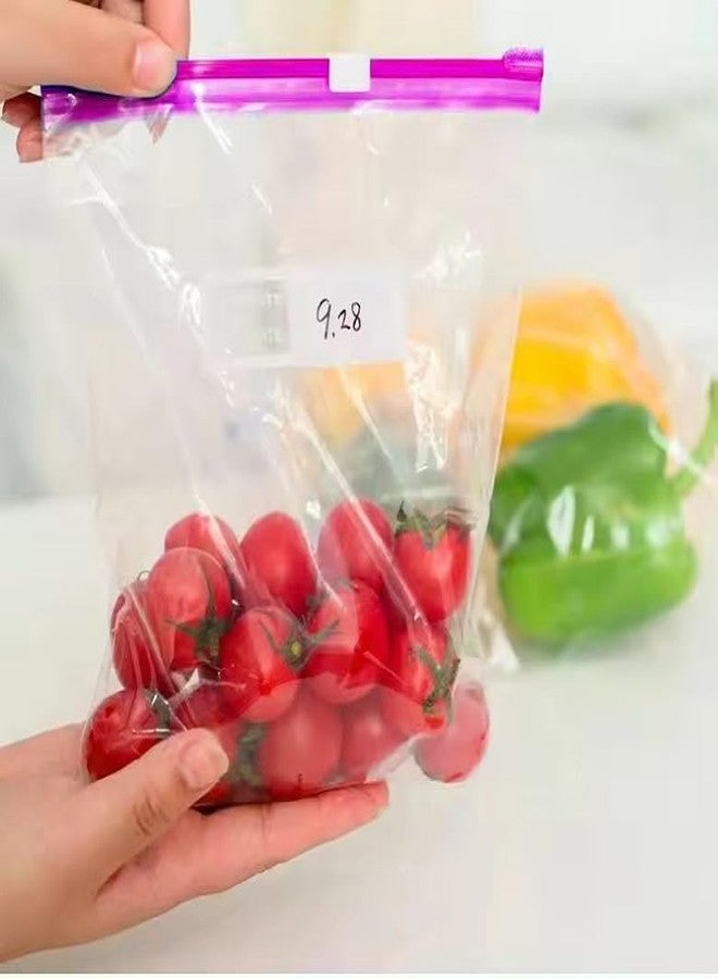MOBDESK 5 pcs Transparent Plastic Zip Lock Zipper Bag Use For Food Fruit Vegetable Storage, Reusable Slider Pouch Bags for Freezer Multi Purpose Office Reclosable Storage Pouches - Image 2