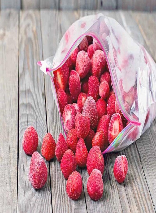 MOBDESK 5 pcs Transparent Plastic Zip Lock Zipper Bag Use For Food Fruit Vegetable Storage, Reusable Slider Pouch Bags for Freezer Multi Purpose Office Reclosable Storage Pouches - Image 4