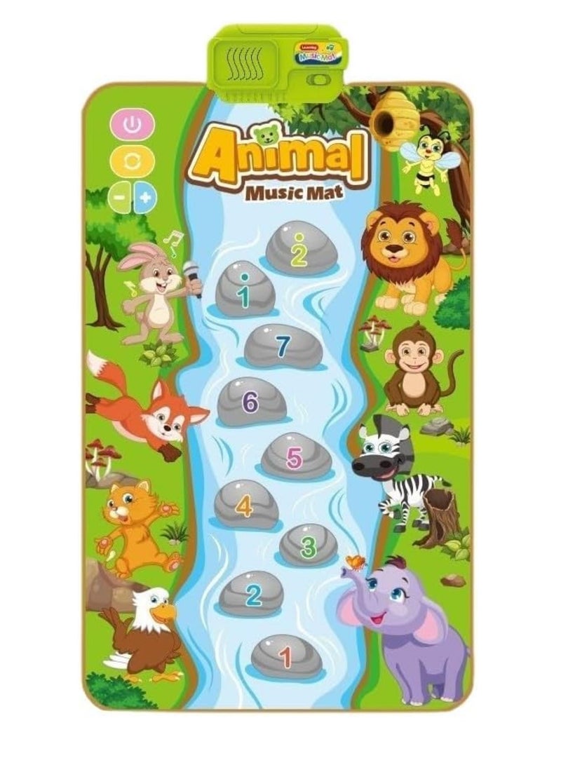Animal Music Mat, Early Learning Educational Toys, Montessori Sensory Musical Dance Mat for Toddlers Boys Girls, Touch Play Floor Keyboard Pad, Gifts for Kids - Image 1