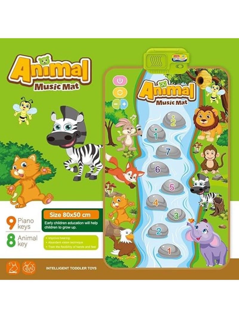 Animal Music Mat, Early Learning Educational Toys, Montessori Sensory Musical Dance Mat for Toddlers Boys Girls, Touch Play Floor Keyboard Pad, Gifts for Kids - Image 2