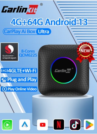 2024 CarlinKit CarPlay AI Box Android 13.0 QCM6225 8-Core Android Auto Wireless CarPlay Adapter 2.4+5G GPS 64G FOTA Upgrade - pzsku/Z29476453FFA53F6238F6Z/45/_/1708416753/e315e674-606f-4651-99b0-ec9bb02dff51