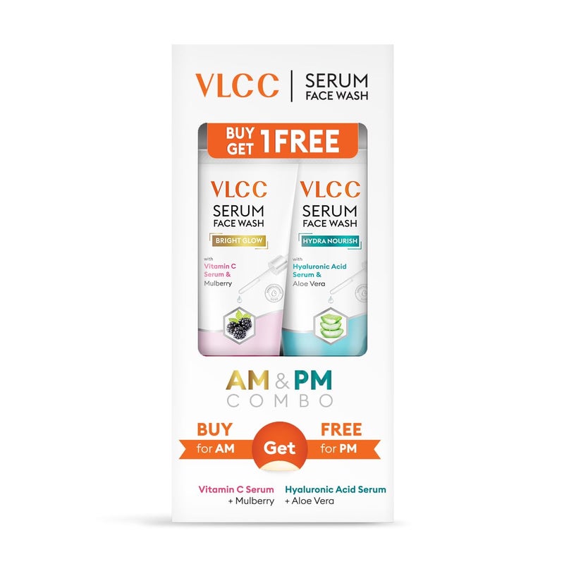VLCC Vitamin C Mulberry Serum Facewash 150 ml to Reduce Blemishes Brighten for AM with Free Hyaluronic Acid Aloe Vera Serum Facewash 150 ml to Strengthen Skin Barrier for PM B1G1 - Image 2