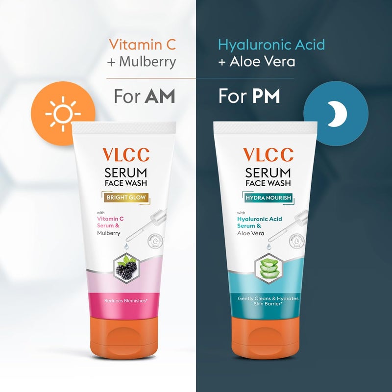 VLCC Vitamin C Mulberry Serum Facewash 150 ml to Reduce Blemishes Brighten for AM with Free Hyaluronic Acid Aloe Vera Serum Facewash 150 ml to Strengthen Skin Barrier for PM B1G1 - Image 3