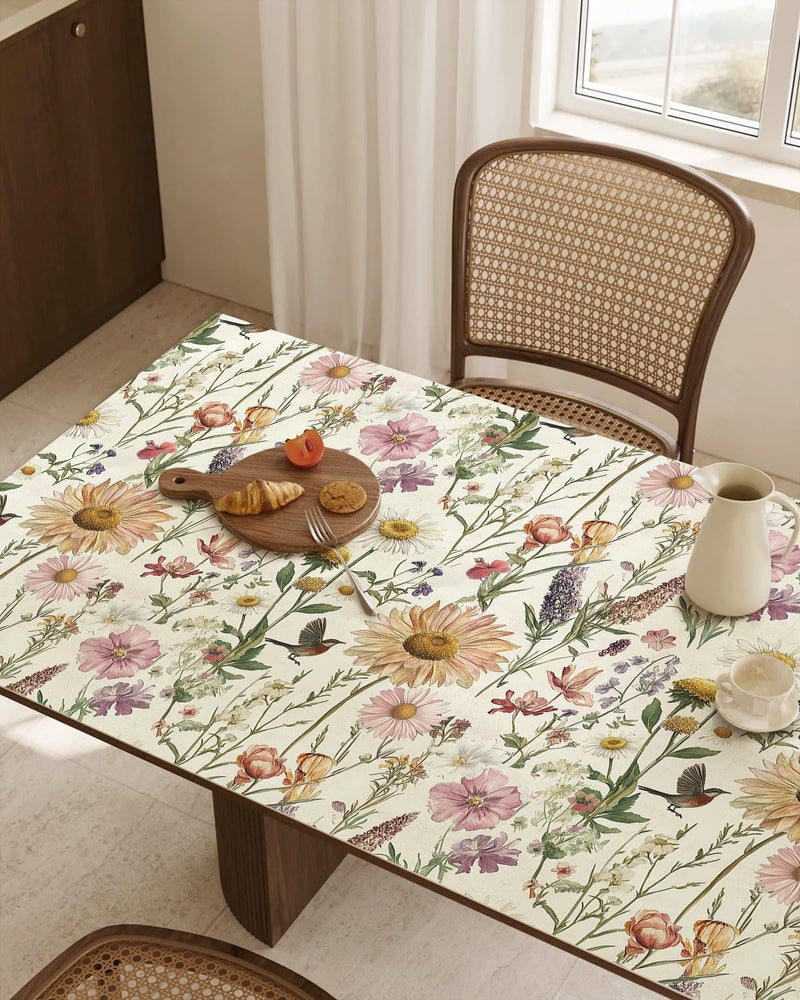 Livebor Floral Peel and Stick Wallpaper Floral Bird Contact Paper 16.9inch x 118.1inch Vintage Flower Wallpaper Peel and Stick Self Adhesive Flower Contact Paper Botanical Decor for Bathroom Vinyl - Image 4