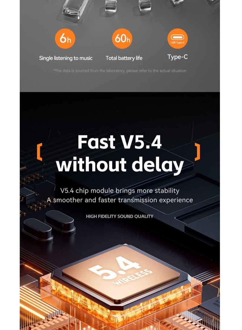 M113 Rotating Sports Wireless Bluetooth Headphones, Noise Reduction, Ultra-Long Battery Life, Smart AI Translation Ear-hook Headphones - Image 5