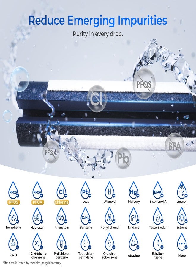 ووتر دروب فلتر مياه ثلاجة Waterdrop Plus UKF8001 معتمد من NSF 401، 53، بديل لفلتر Whirlpool® Everydrop® 4، EDR4RXD1، Maytag UKF8001AXX، 4 فلاتر - Image 4